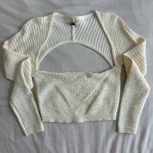 Knit Cropped Long Sleeve
